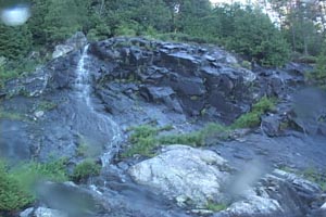 Temporary Waterfalls on Lake Agnes