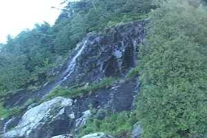 Temporary Waterfalls on Lake Agnes