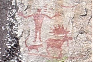 Main 
        Pictograph Panel from North Hegman Lake